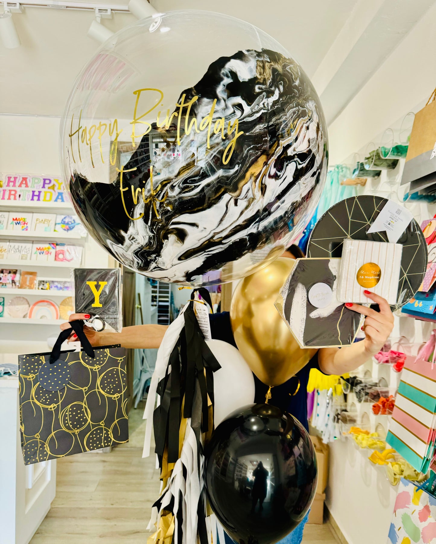 Globo Burbuja + 3 latex 12"