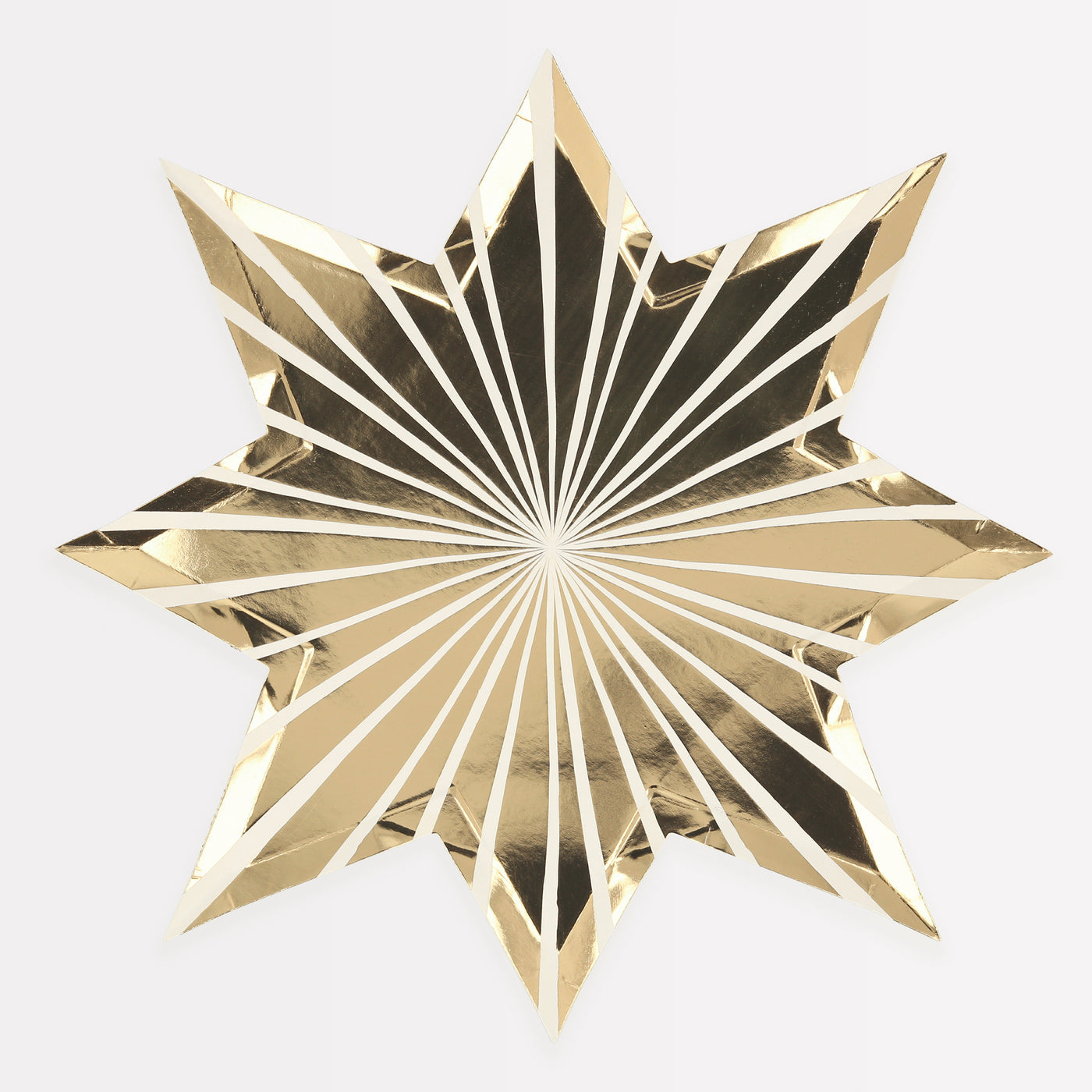 Plato de Estrella Rayas Doradas