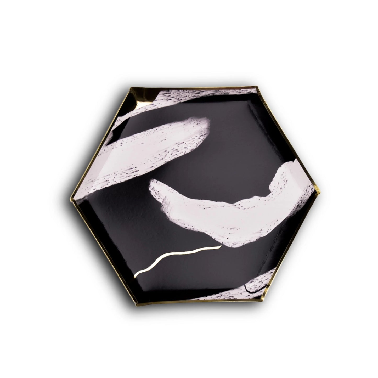 Plato Grande Black Marble Gold