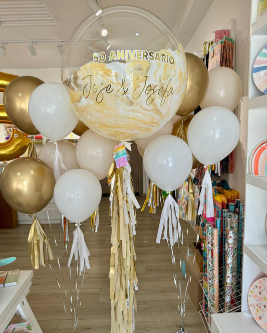Globo Burbuja + 12 latex de 12"
