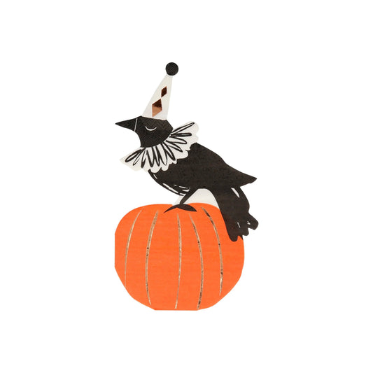Vintage Halloween Crow Napkins