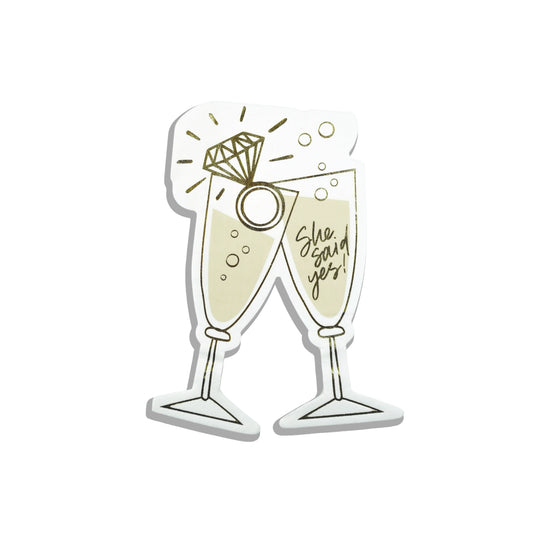 Cheers and Ring Large Die Cut Napkins