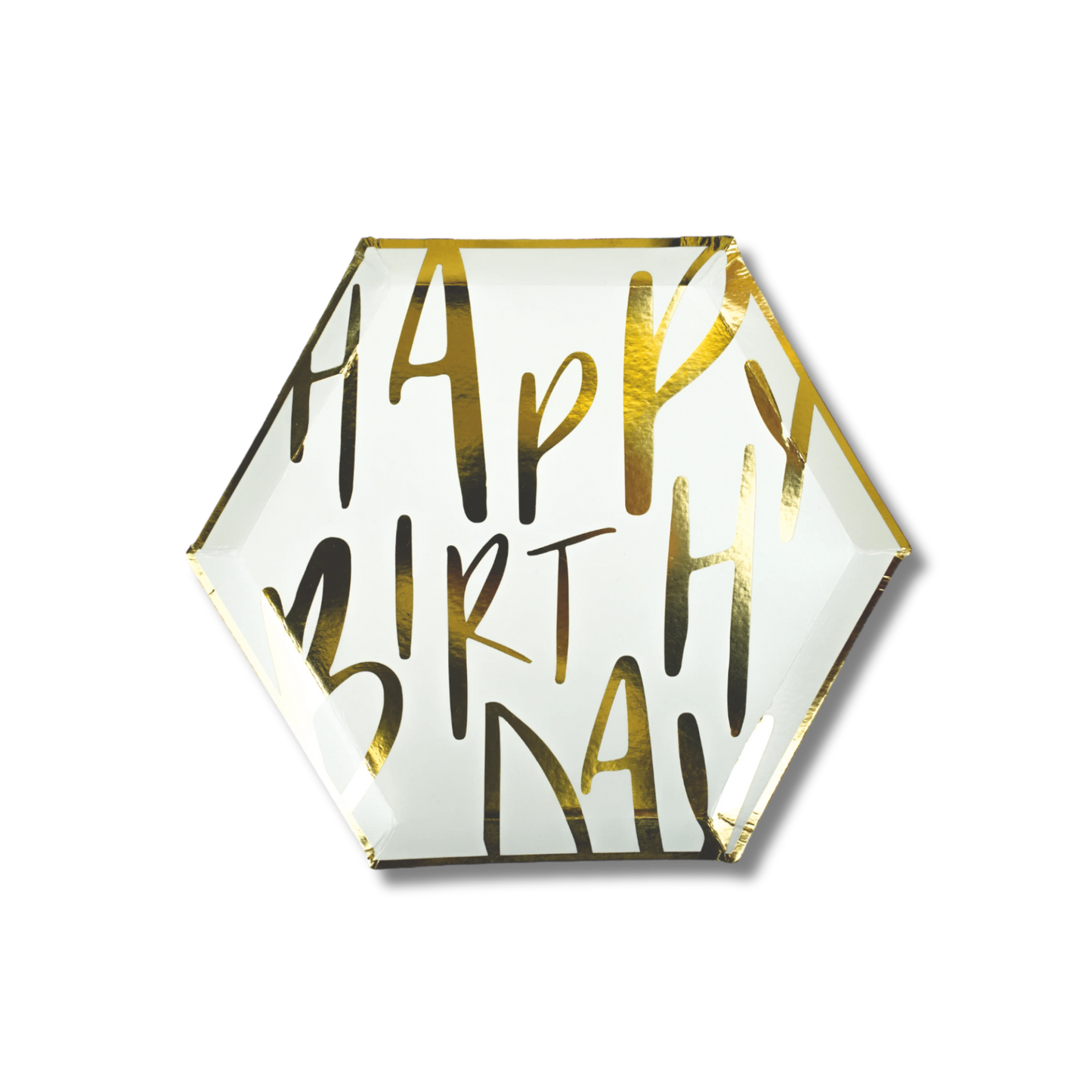 Plato Chico Happy Birthday Gold