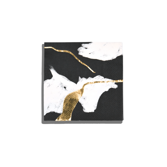Servilleta Chica Black Marble Gold